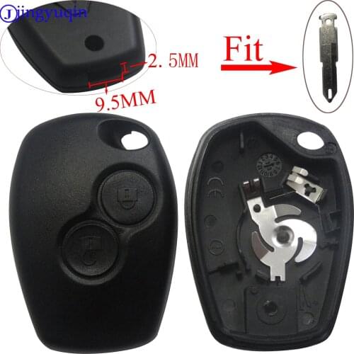 Jingyuqin 2Button Uncut Blank Blade Replacement Car Key Cover Case Fob for Renault Dacia Modus Clio 3 Twingo Kangoo Key Shell