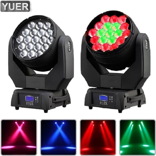 19X15W RGBW 4IN1 LED 0SRAM Strobe Beam Dyeing Zoom Effect Move Head Light DMX512 Music Control DJ Disco Indoor Stage Wedding Bar