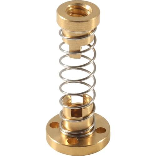 T8 Anti Backlash Spring Loaded Nut Elimination Gap Nut for 8mm Acme Threaded Rod Lead Screws DIY CNC 3D Printer Parts