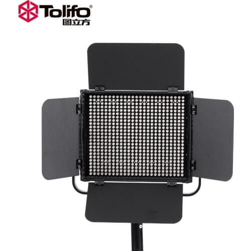 Tolifo LED Video Lighting HS-600MB with Remote Control Digital Display Barndoors Ultra Bright for Video Photography, CRI95