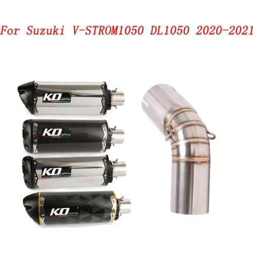 Escape Motorcycle Exhaust Mid Link Pipe And 51mm Muffler Stainless Steel Exhaust System For Suzuki V-STROM1050 DL1050 2020-2021