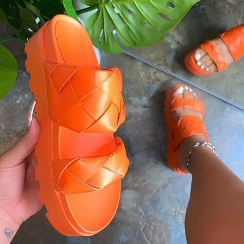 Big Size 36-43 Brand New Ladies High Platform Sandals Fashion High Heels Gladiator Sandals Women 2021 Beach Wedges Shoes Women