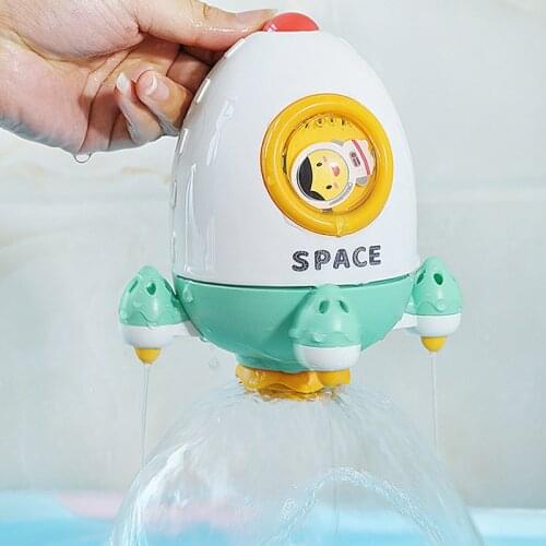 1pcs Summer Bath Baby WaterToys Bathroom Rotating Water Playing Rocket Fountain Water Spraying Rotary Spraying Beach Toy