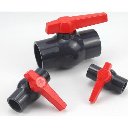 1pcs ID20mm-110mm UPVC side Handle simple ball valve Garden irrigation hose connection PVC ball valve Aqua drainage joint switch