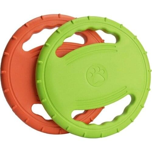 1PC Dog Flying Disc Interactive Rubber Dog Toys Soft Floating Dog Catcher Toy for Pet Training & Chewing