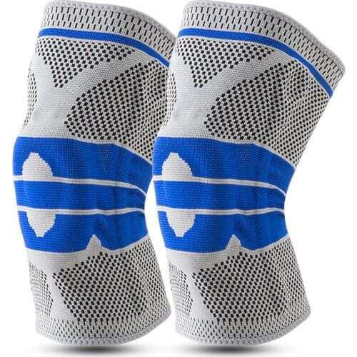 1 Pcs Outdoor Sports Compression Silicone Anti-Collision Knee Pads For Outdoor Basketball Football Running Cycling
