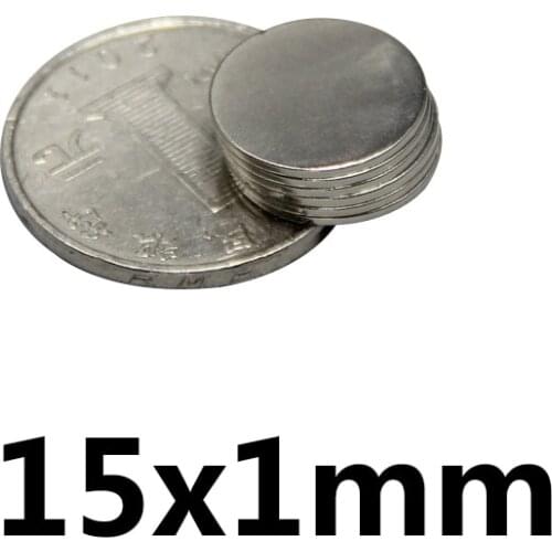 10/20/50pcs 15x1mm Powerful Magnets 15mmx1mm Bulk Sheet Neodymium Magnet 15x1mm Permanent NdFeB Strong Magnetic 15*1mm