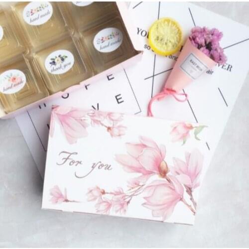 20PCS For You Flower Paper Box Christmas Gift Box Packaging for Cookie Macaron Box Wedding Favors Candy Box Emballage Carton