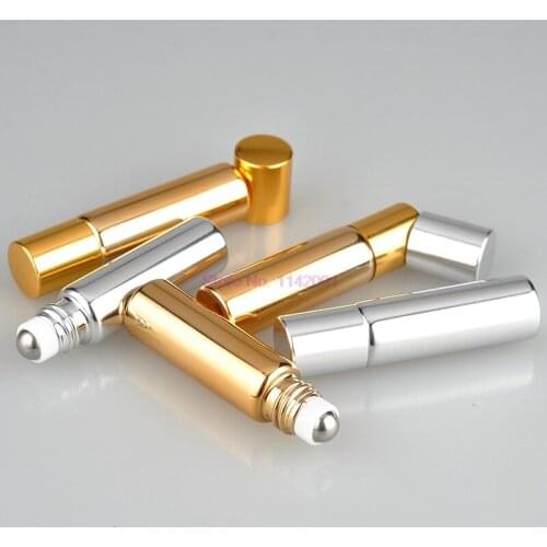 200pcs 5ml glass Empty Makeup Cosmetic Essential Oil Eye Cream Roll On Perfume Bottles Roller Ball Container Portable