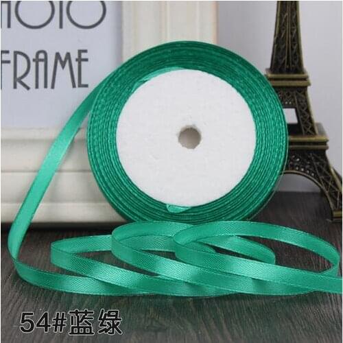 22M/lot 1/4"(6mm) (25 yards/roll)Tiffany blue Single Face Satin Ribbon Gift Wrapping Christmas ribbons Sewing Fabric Hand DIY