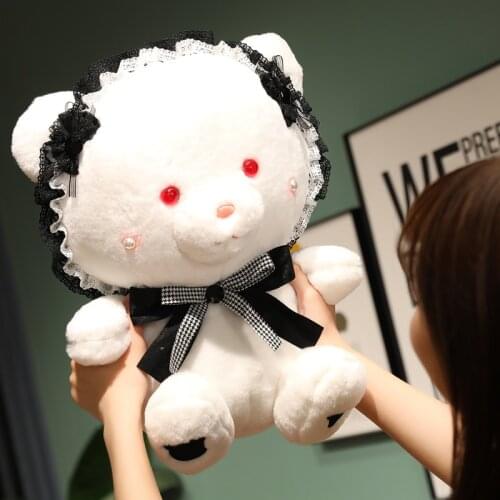 23/30/40cm Cute White Bear Plush Toys Kawaii Bear Dolls Soft Stuffed Plush Animal Pillow for Wedding Birthday Gifts