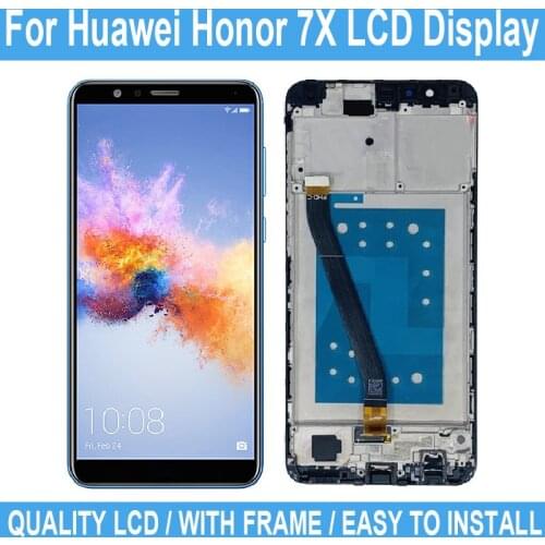 5.93" New LCD Display For Huawei Honor 7X BND-L21 BND-L22 BND-L24 BND-AL10 BND-TL10 Digitizer Display Touch Screen With Frame