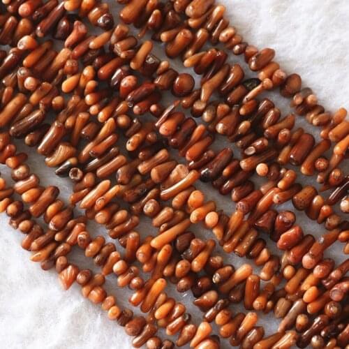 Charms 5-7mm natural irregular coral dyed color branch chip nugget fashion loose beads elegant jewelry making 15inch B556