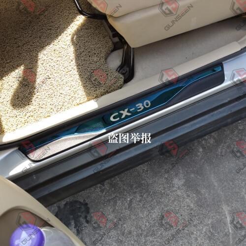 Auto Door Sill Trim For Mazda Cx30 2019 Cx 30 2020 Cx-30 Accessories Styling Protector Plate Stainless Steel Car Scuff Sticker