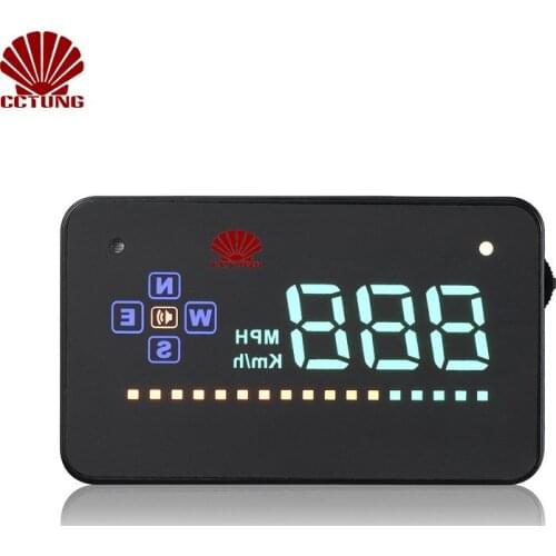 Car HUD Head Up Display With GPS Module & Speed Alarm Fuel Consumption Plug & Play Car-Styling Windshield Projector For All Cars