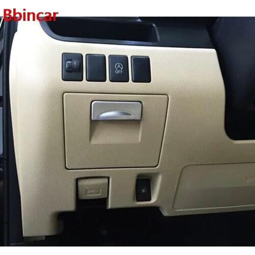 Bbincar ABS Chrome Console Storage Box Container Handle Sticker Trim For Toyota Highlander Kluger XU50 2015 2016 2017