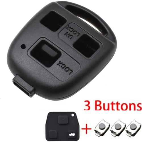 3 Button Pad Switch Remote Car Key Shell Case For Toyota RAV4 Prado Corolla For LEXUS Keycase Key Chain