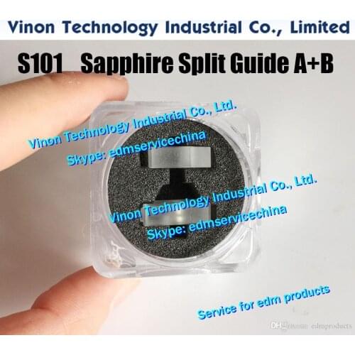 D=0.12mm 3080051 Sapphire Split Wire Guide A+B S101, edm Upper Guide AB Set 0.12mm 0205099 for AQ,A,EPOC W-EDM machine