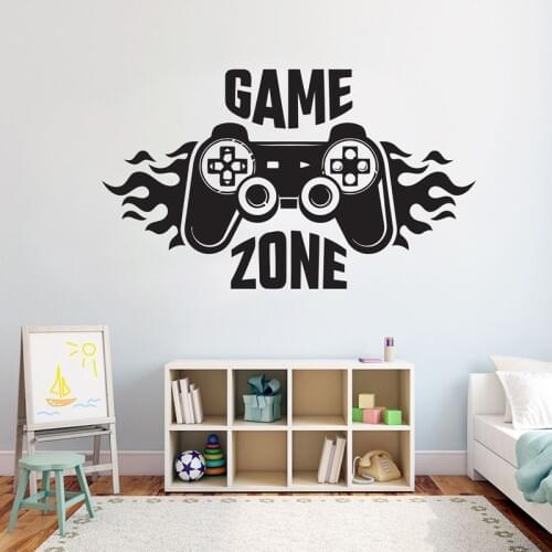 Kids Bedroom Wall Decal Sticker Home Decoration Game Zone Gamer Art Decal Mural Poster Boys Palyroom Wall Decoration G59