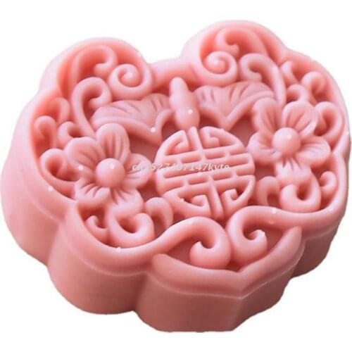Moon Cake Maker Ru Yi Pattern Mid-Autumn Festival Hand-Pressure DIY Moon Cake Mould Traditional Chinese Auspicious