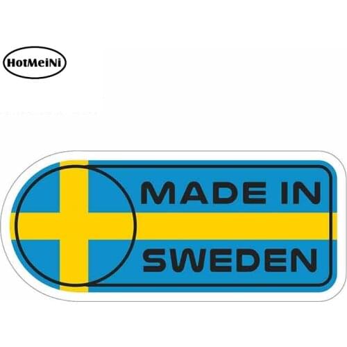 HotMeiNi 13cm x 5.7cm for Made In Sweden Flag Sign Car Stickers Vinyl JDM Windshield Bumper Windows Bumper Truck Graphics