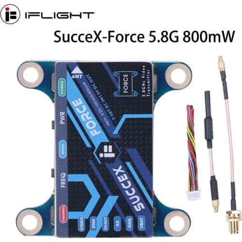 IFlight SucceX-Force 5.8G 25mW/200mW/400mW/800mW FPV VTX Adjustable Video Transmitter with MMCX Built-in self-check for RC Drone