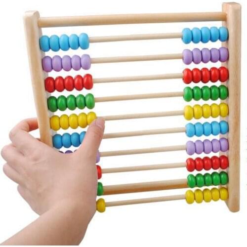 Classic Montessori toys vertical ten grade computation frame Childrens Wooden Toy Early education teaching abacus baby gift toy