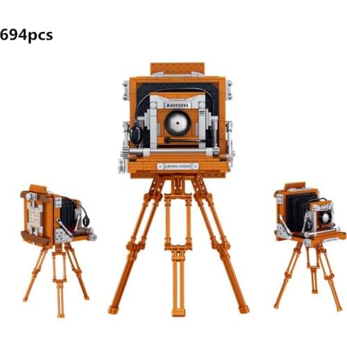 Creative Tripod Camera Building Blocks Retro Classic DIY Kit Bricks Model Assembled Educational Kids Toys For Children Gifts