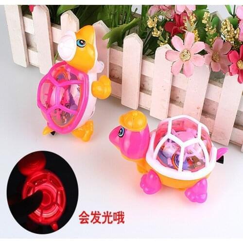 Led Clockwork Toys Pull Hand Luminous Flashing Tortoise Boy Toy Novelty Flash For Childrens Birthday Glow In The Dark Gift