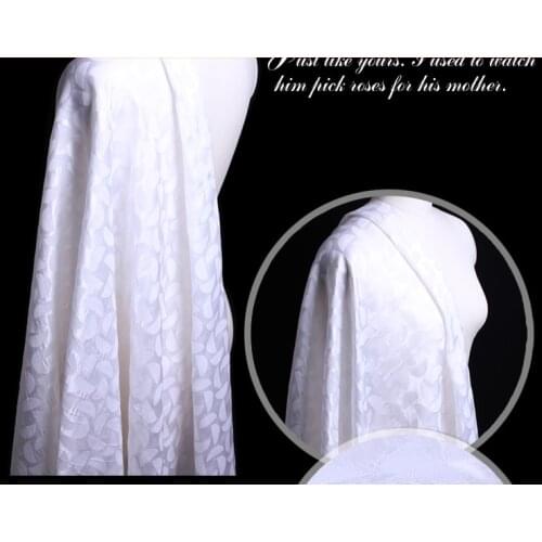 LEO&LIN New Material Cutout Embroidered Silk DIY Clothes Silk Jacquard Fabric For Dress 50cm