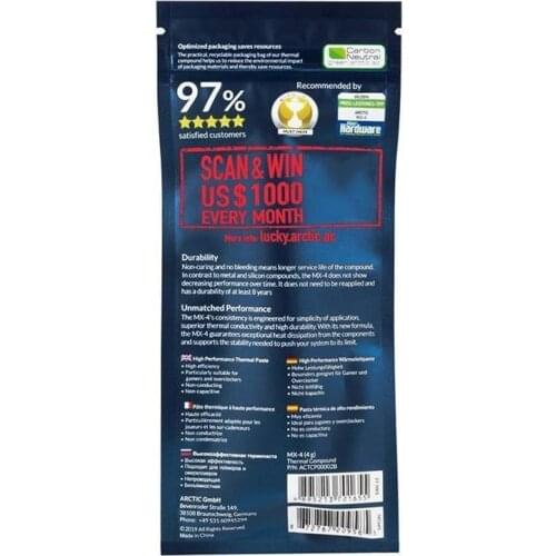 MX-4 4g Thermally Conductive Silicone, Used For Intel Processor Thermal Computer CPU Paste Notebook Thermal Paste M5W9