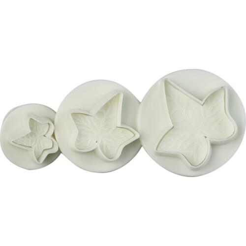 New Christmas Bakeware Maple Leaf Shape Fondant Cookie Cake Sugarcraft Plunger Cutters Mold Tools Baking Mold Baking Supplies