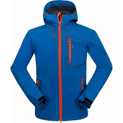 2019 Winter outdoor New Mens brand Soft shell Jacket Windproof Waterproof Hiking camping Thick Trekking Ski Fleece sports coat