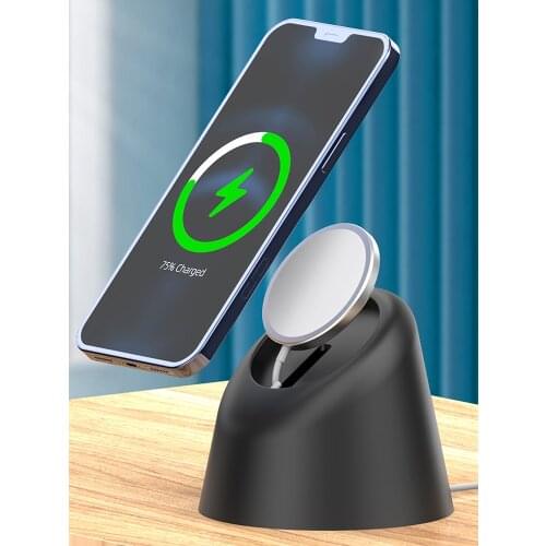 New Phone Stand Holders For IPhone12 /Pro/Mini/Pro Max Phone Silicone Bracket For Magsaf Magnetic Wireless Charger Base Desk
