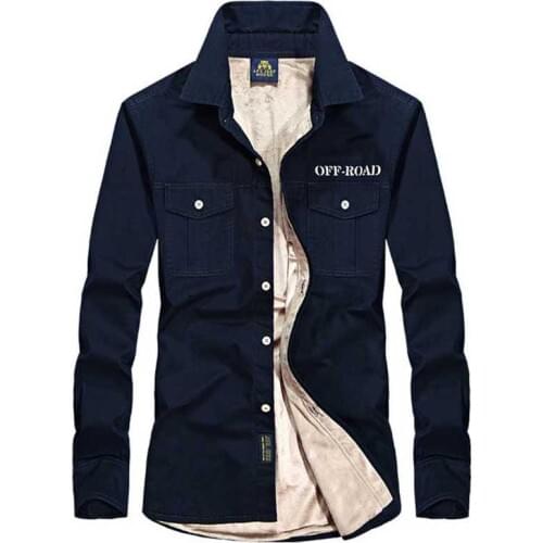 Autumn Winter Fleece Shirt Men Casual Warm Shirt Long Sleeve Cotton Blouses Plus Size 4XL Velvet Shirt