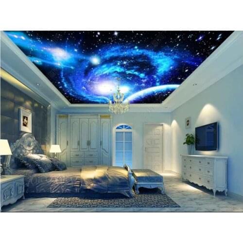 Custom photo 3d wallpaper ceiling mural Fantasy starry universe background home decor 3d wall murals wallpaper for walls 3d