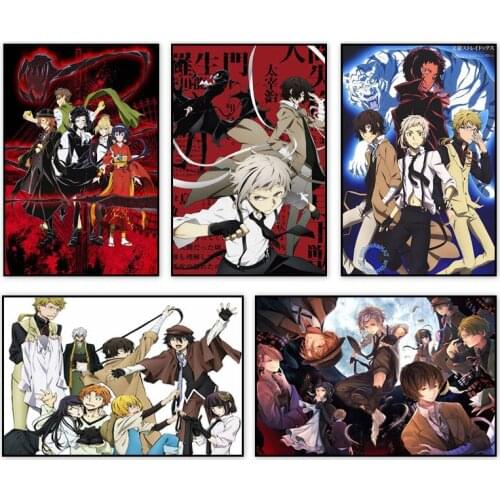 Bungo Stray Dogs Anime Poster And Prints Japanese Animation Cartoon Canvas Painting Living Room Home Decoration Wall Art Picture
