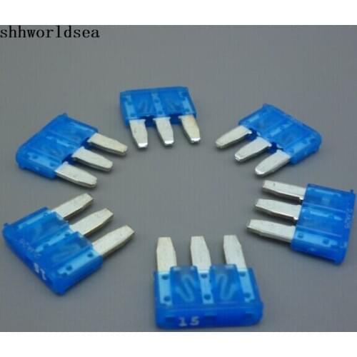 Shhworldsea 20PCS 14*15mm 3P mini auto blade fuse 15A