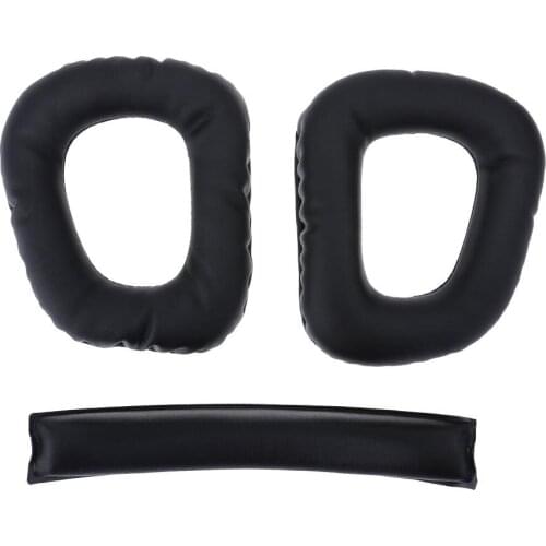 Replacement Ear Pad ear Cushion with Headband Cushion Pad For Logitech G930 Headphones Headsets