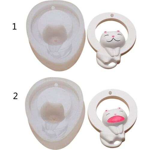 Resin Mold Mirror Ring Cat Silicone Pendant Mold Jewelry Epoxy Resin Casting Resin Jewelry Making Resin Diy Craft