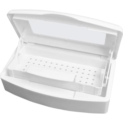 Nail Tool Sterilizer Box, Plastic Sterilization Tray for Tweezer, Eyelash Extensions, Nail Implement for Esthetician