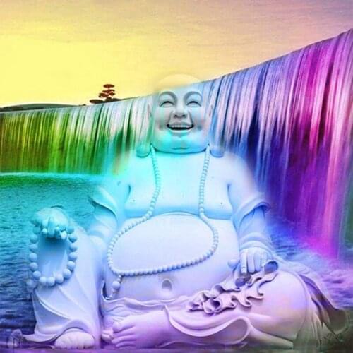 YNX new 5D diamond painting creative round diamond Zen cross-stitch square diamond DIY Buddha color diamond painting