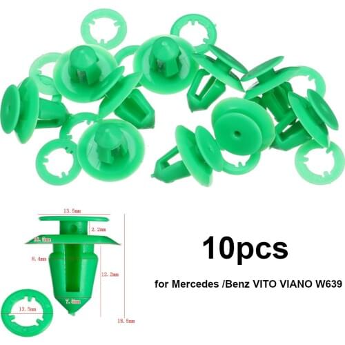10pcs Car Door Panel Trim Wheel Eyebrow Fastener Clips Rear Tailgate Fixed Clamps for Mercedes Benz VITO VIANO W639
