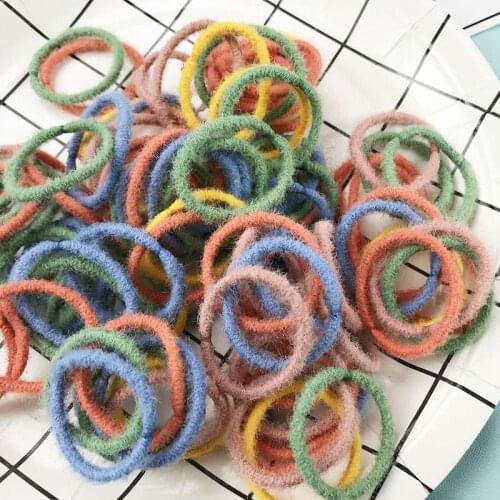 100pcs/Set Girls Colorful Rubber Small Elastic Hair Bands Children Ponytail Holder Scrunchie Headband Kids Hair Accessories