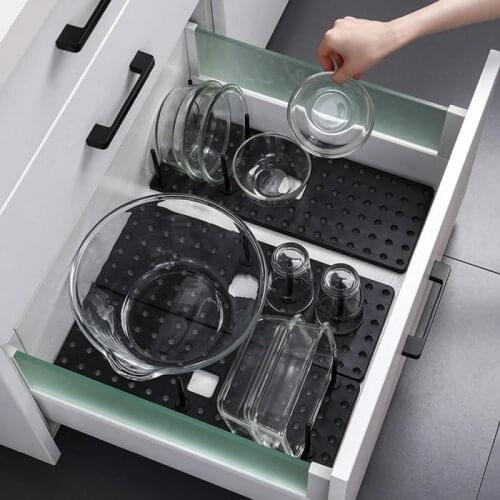 2021 Kitchen Shelf Organizer Telescopic Dish Plate Drying Rack Bowl Pot Lid Storage Holder Adjustable Kitchen Dish Drying Rack