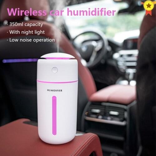 350ml New colorful car humidifier Mini room humidifier Ultrasonic glare cup Aromatherapy air diffuser Cold fog machine Purifier