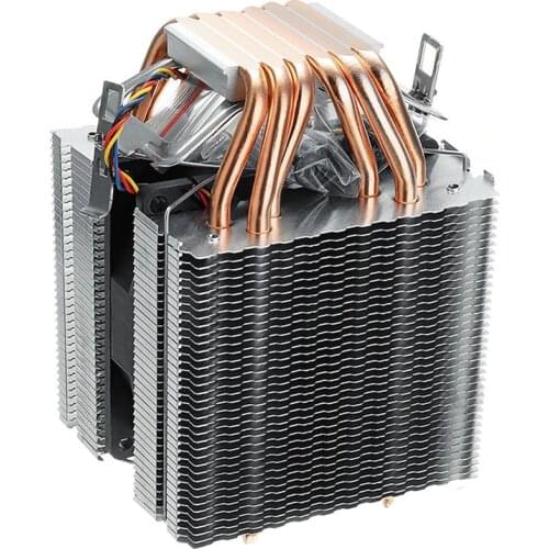 6 Pipes Computer Cpu Cooler Fan Heatsink For Lag1156/1155/1150/775 Intel Amd