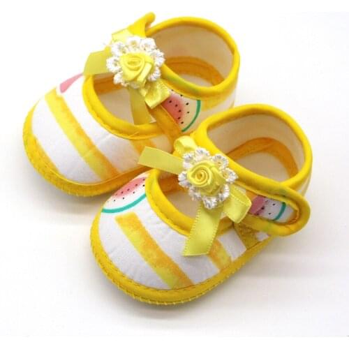 Baby Girl Shoes Newborn Baby Girls Watermelon Printing Prewalker Soft Sole Sandals Single Shoes Children Casual Shoes Кеды