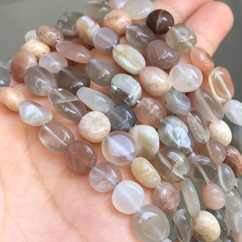 8-10mm Natural Irregular Mixed Gem Sunstone Beads Loose Spacer Beads For Jewelry Making Diy Bracelet Accessories 15"Inches