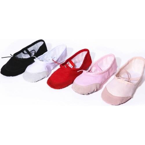 Kids Professional Ballet Shoes Girls Childern Ballerina Practice Shoes For Dancing Adult Classic Split-sole Canvas Gymnastics